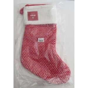 Kohls Kringle's Cottage Christmas Socking St. Nicholas Square Red/Pink NWT